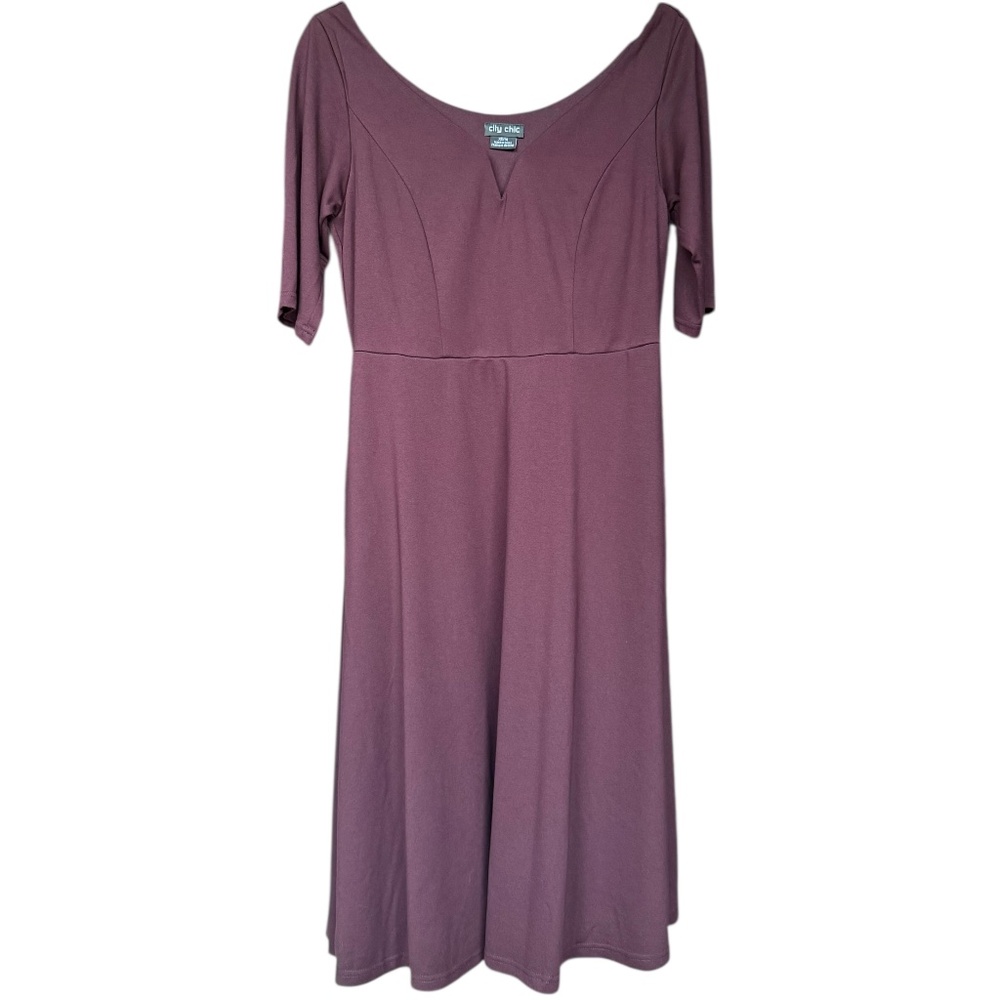 City‎ Chic Maroon Dress Sz 14